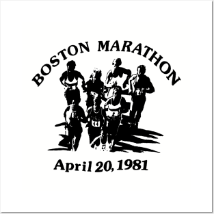 Vintage Boston marathon 1981 Posters and Art